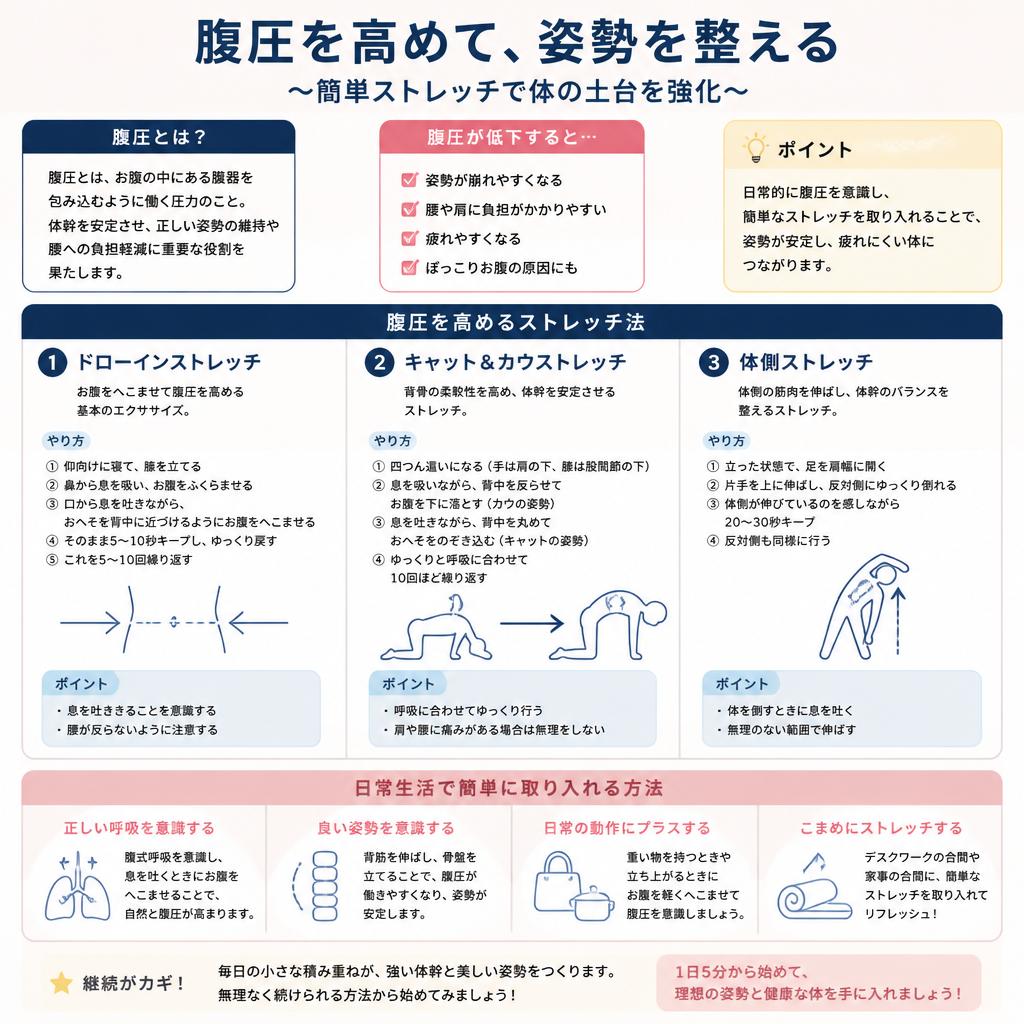 腹圧の役割とストレッチ