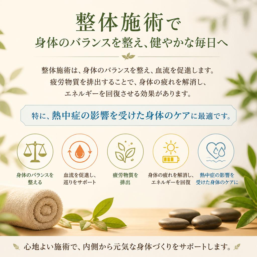 整体による疲労回復